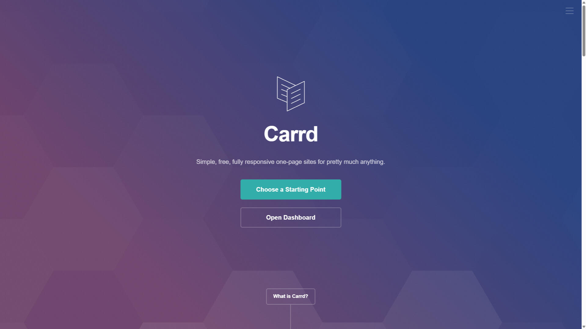 Carrd Home page of Carrd.co